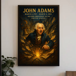 Revolutionary Leader with Quill: Historical or Presidential Poster