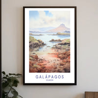 Galápagos Islands Serene Landscape Travel Poster PosterGoat