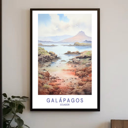 Galápagos Islands Serene Landscape Travel Poster PosterGoat