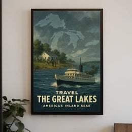 Travel the Great Lakes Poster