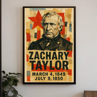 Zachary Taylor 12th President of the United States Layered paper Collage Poster
