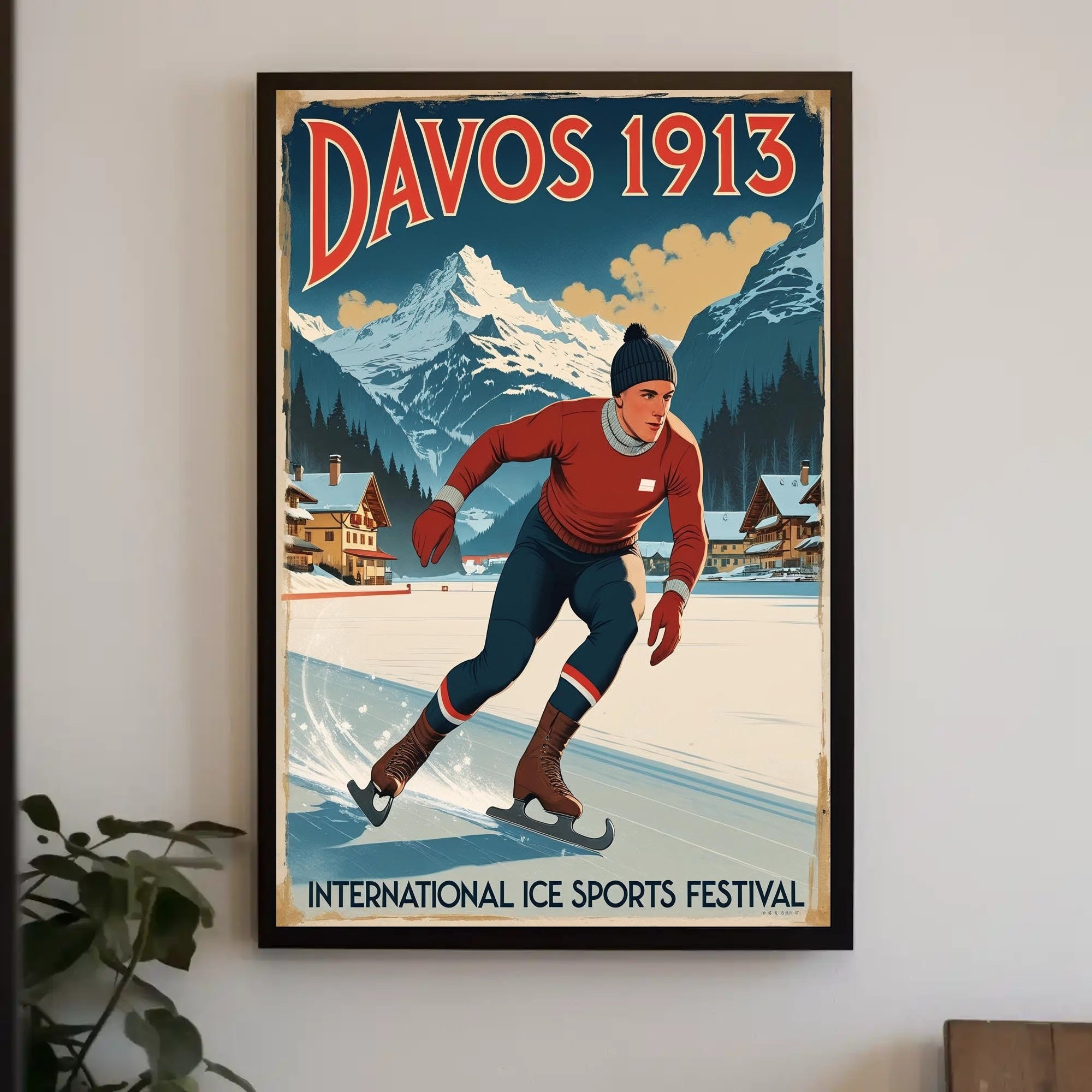 Davos 1913 – International Ice Sports Festival Poster PosterGoat