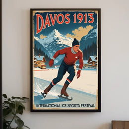 Davos 1913 – International Ice Sports Festival Poster PosterGoat