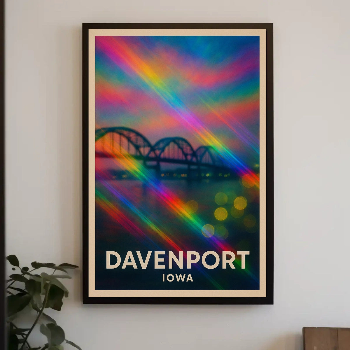 Davenport Iowa Scenic Vibrant View Impressionism Poster