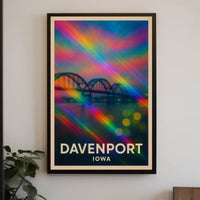 Davenport Iowa Scenic Vibrant View Impressionism Poster