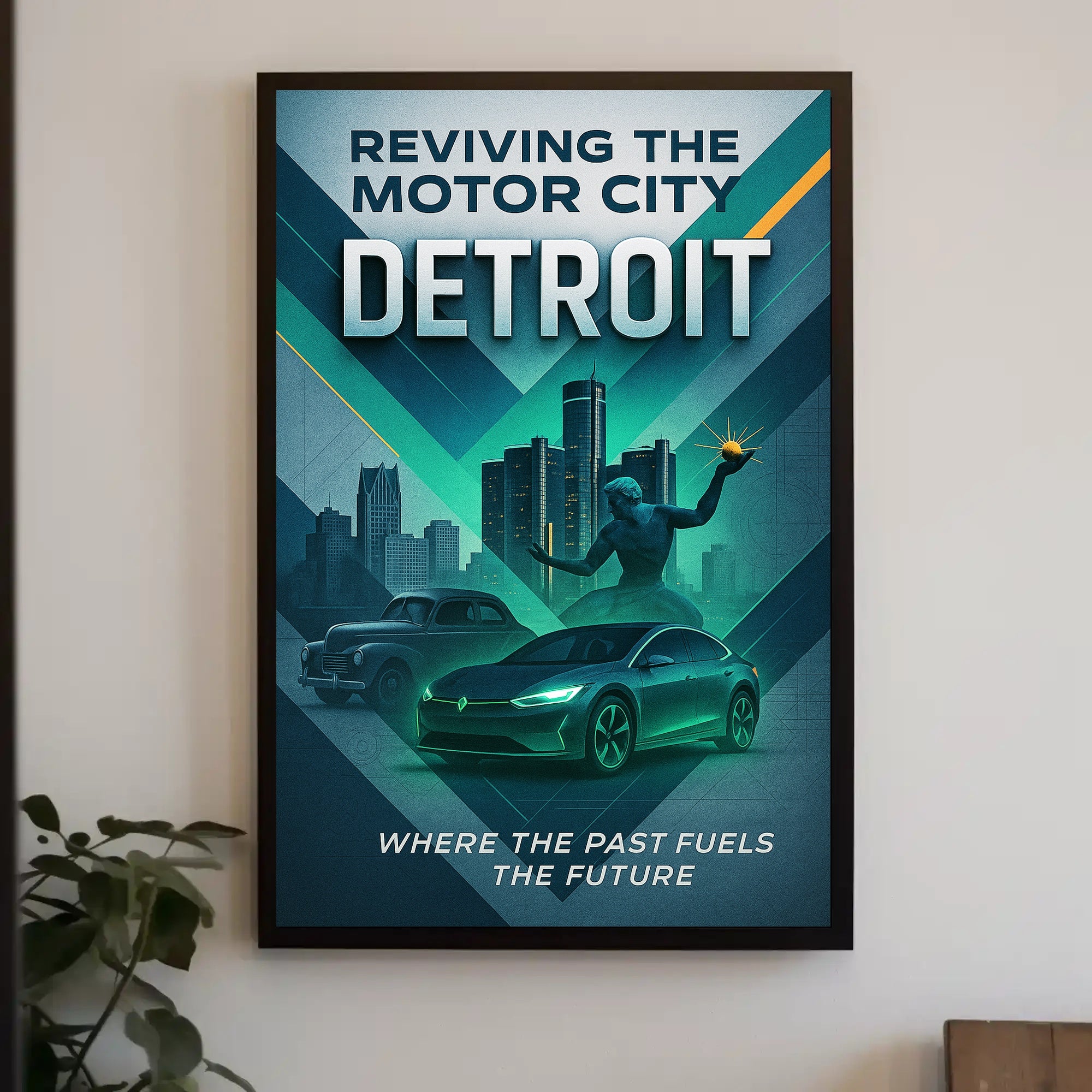 Reviving the Motor City Detroit Poster PosterGoat