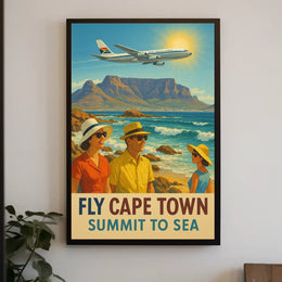 Fly Cape Town Summit To Sea Poster