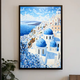 Santorini Serenity Poster