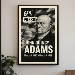John Quincy Adams 6th President of the United States Digital Montaje Poster