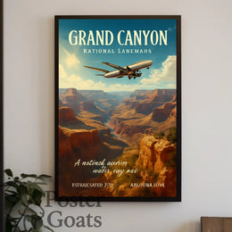Grand Canyon Adventure Travel Vintage Poster