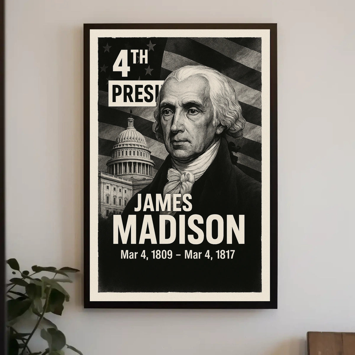 James Madison 4th President Poster