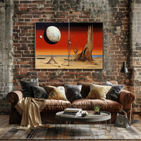 Surreal Extraterrestrial Landscape Poster with Futuristic Sci-Fi Vibe