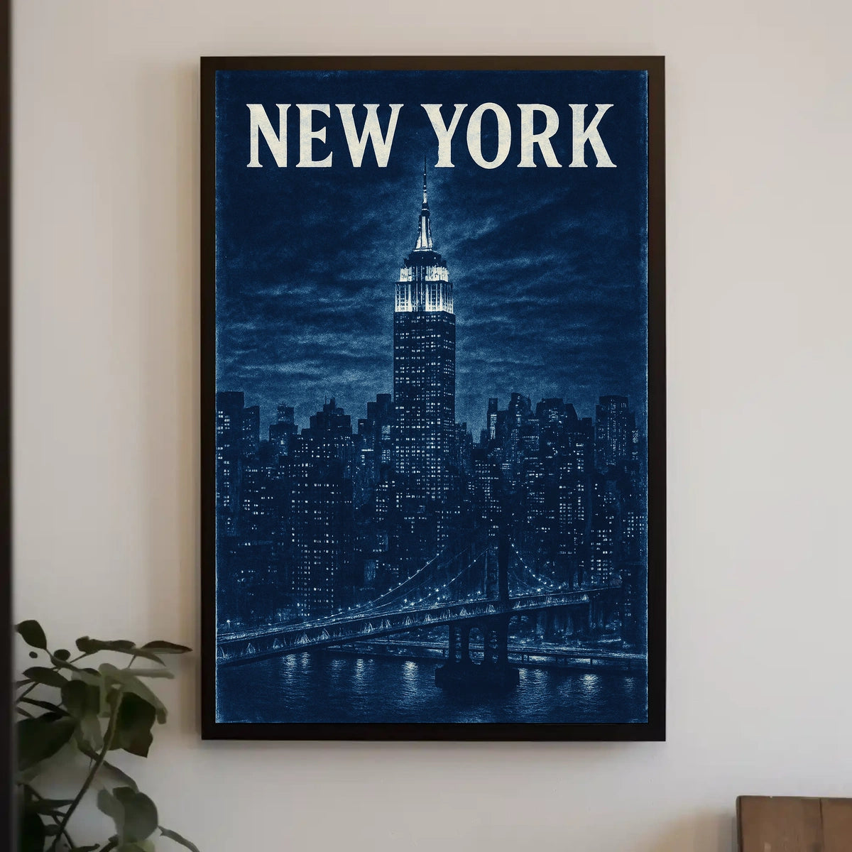 New York City Skyline Poster 18x24 Wall Art Print Decor