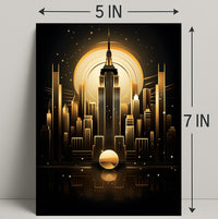Golden Cityscape Poster