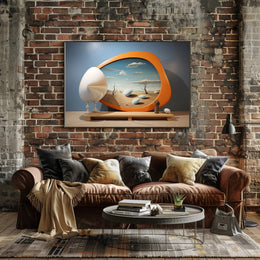 Surreal Desert Dreamscape in Abstract or Artistic Poster