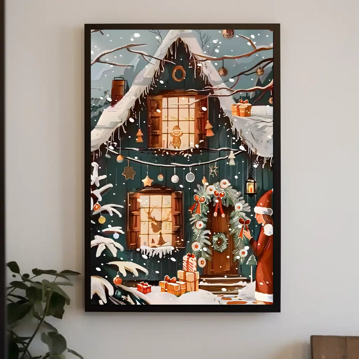 Winter Wonderland Cottage Poster