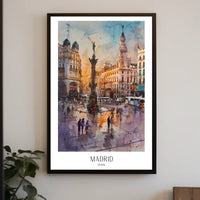 Madrid Cityscape Poster