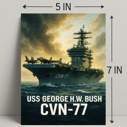 USS George H.W. Bush CVN-77 Poster PosterGoat