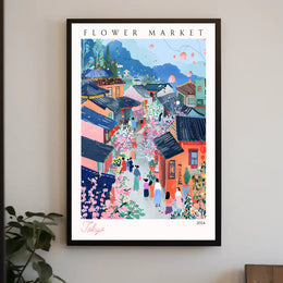 Flower Market in Tokyo Poster PosterGoat
