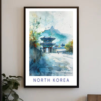 Traditional Korean Gate Scenic Art in Cultural Heritage Poster PosterGoat