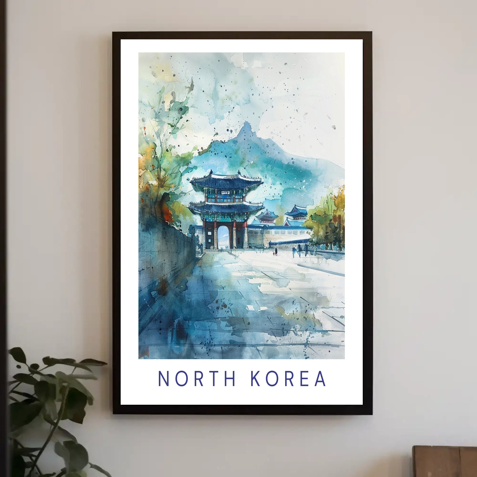 Traditional Korean Gate Scenic Art in Cultural Heritage Poster PosterGoat