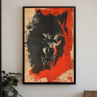 Fierce Wolf Art Poster for Home Decor and Nature Lovers PosterGoat