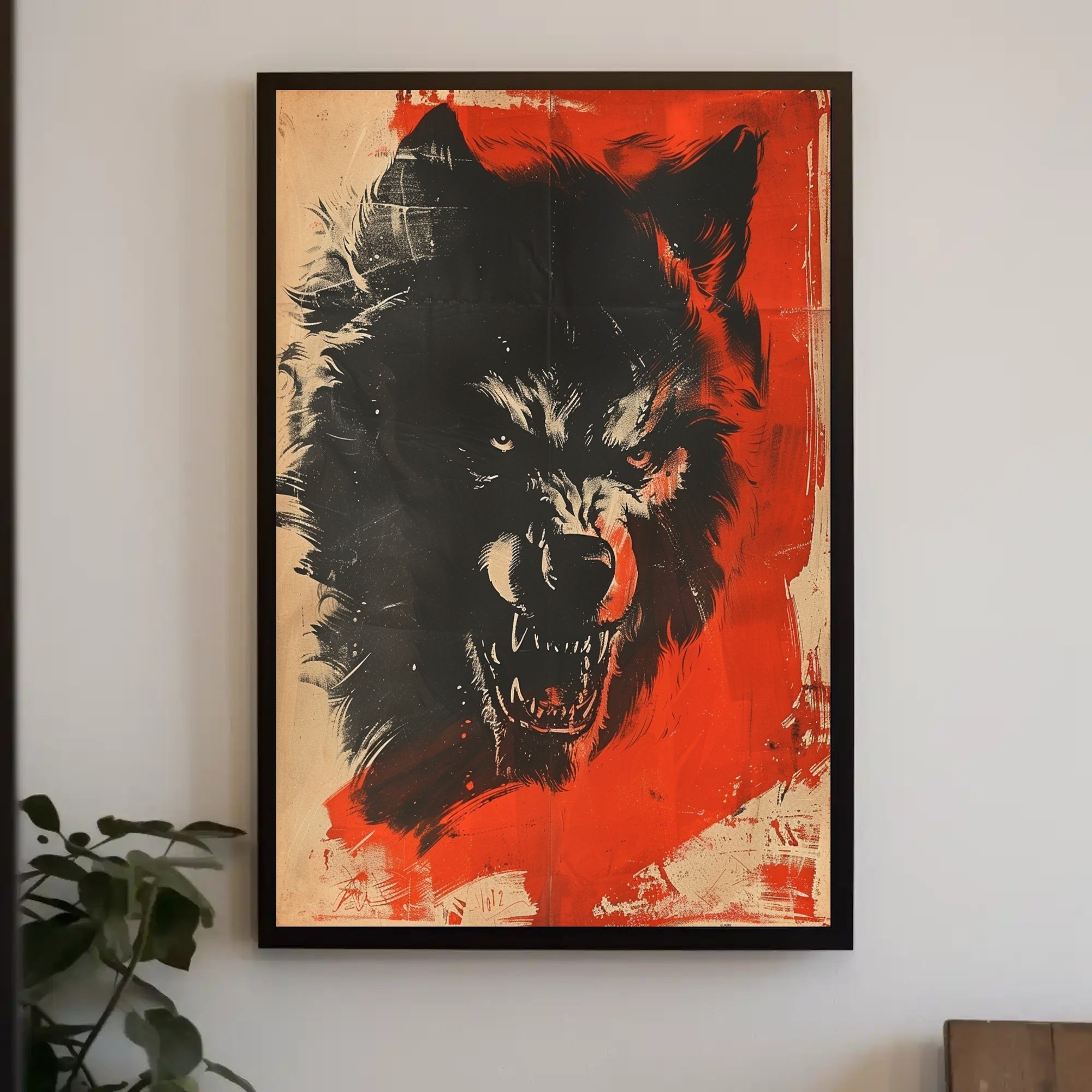 Fierce Wolf Art Poster for Home Decor and Nature Lovers PosterGoat