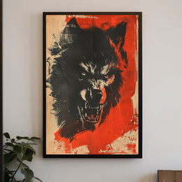 Fierce Wolf Art Poster for Home Decor and Nature Lovers PosterGoat