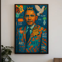 Rock and Roll King: Abstract and Pop Culture Poster