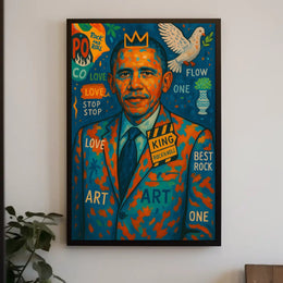 Rock and Roll King: Abstract and Pop Culture Poster