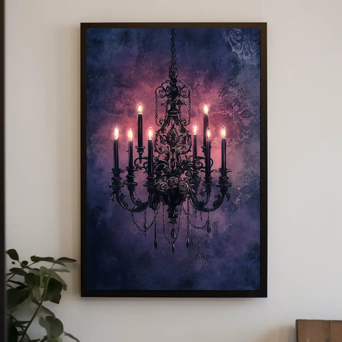 Intricate Chandelier Design Vintage Style Heritage Poster
