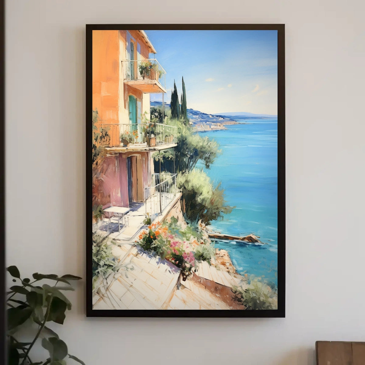 Mediterranean Seaside Charm Travel Poster