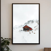Cabin in Snowy Mountains National Park Poster