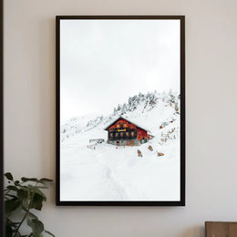 Cabin in Snowy Mountains National Park Poster