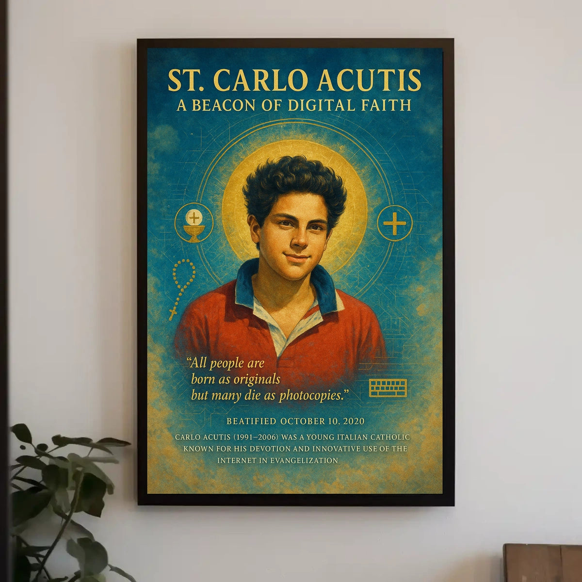 St. Carlo Acutis A Beacon Of Digital Poster