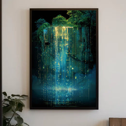 Digital Waterfall Poster