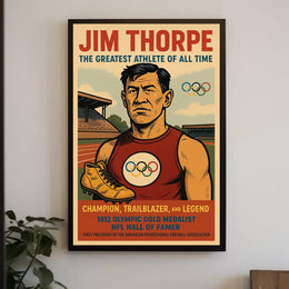 Champion Trailblazer Legend Jim Thorpe Poster
