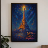 Eiffel Tower Light of a Revolution Poster