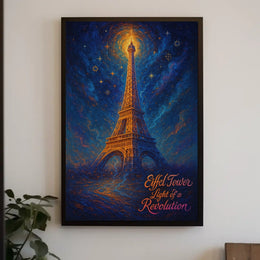 Eiffel Tower Light of a Revolution Poster