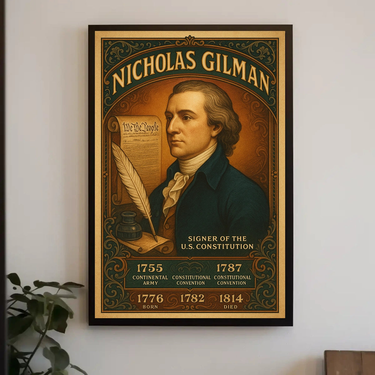 Nicholas Gilman Signer of the U.S. Constitution Poster