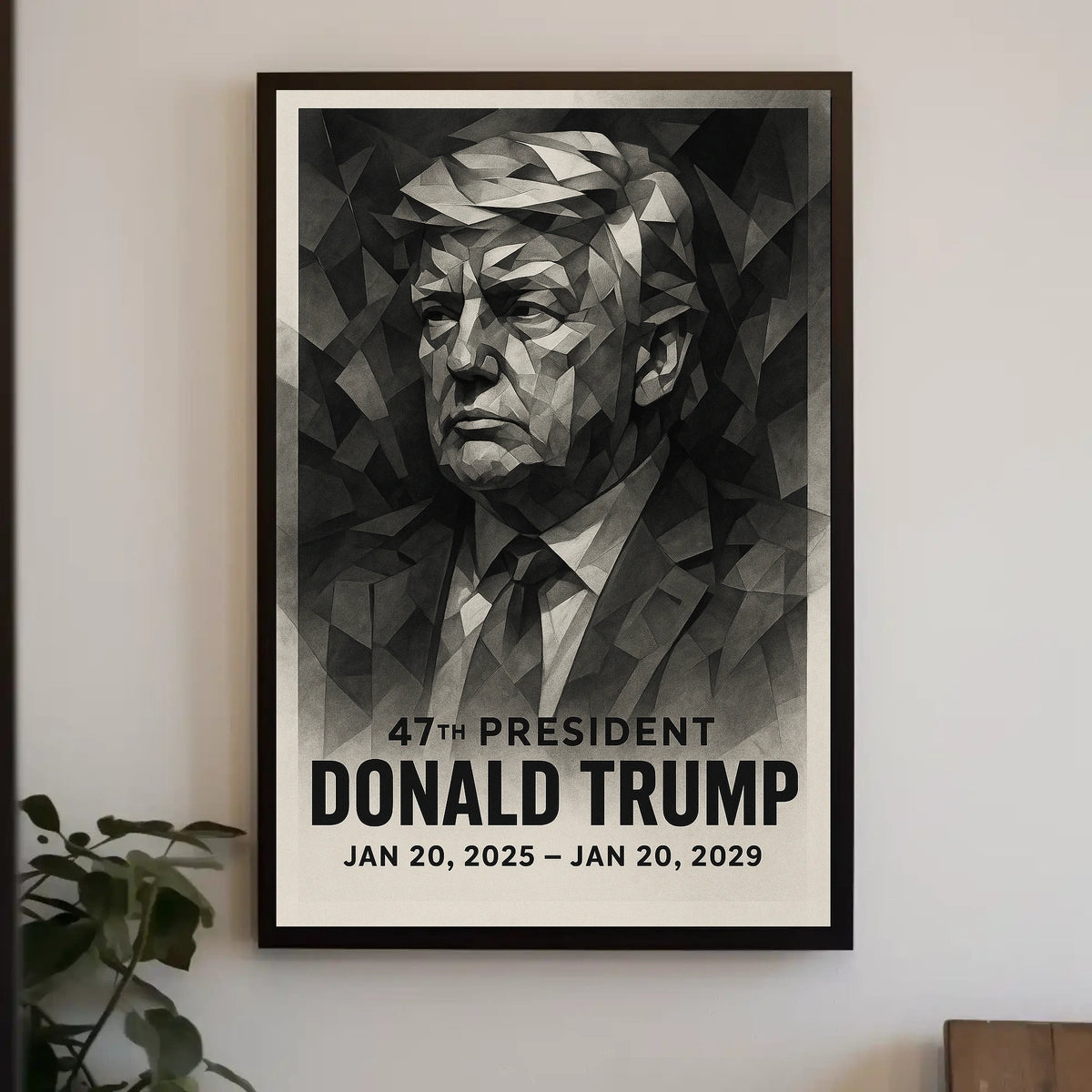 Stylized Geometric American Political Leadership Poster