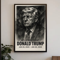 Stylized Geometric American Political Leadership Poster