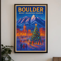 Boulder Rocky Mountain Sparkle Poster