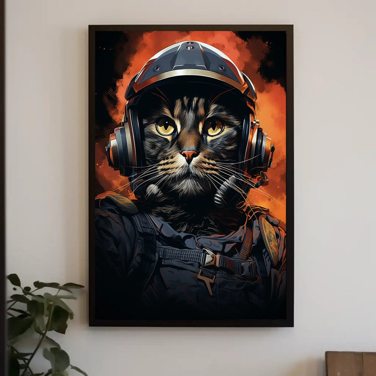 Cat Astronaut Adventure Poster: Bold and Futuristic
