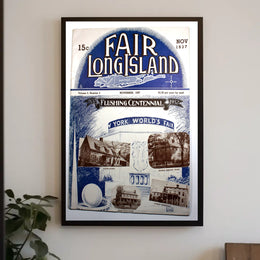 Flushing Centennial 1937 Vintage Architecture Poster Print