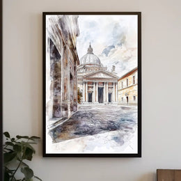 Vatican City Sistine Chapel Courtyard Exterior View Poster