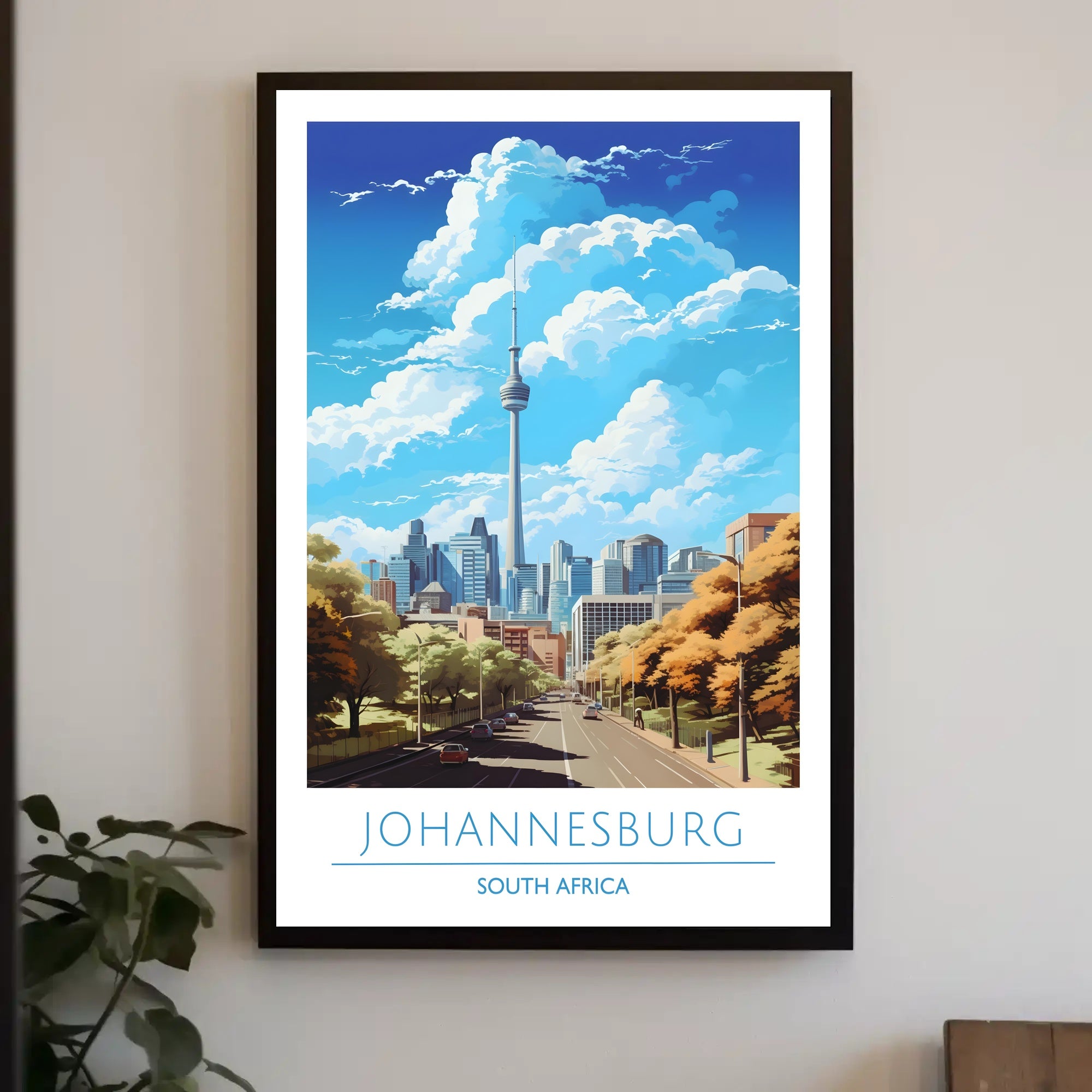 Johannesburg Cityscape Artwork: Urban or Cityscape Poster