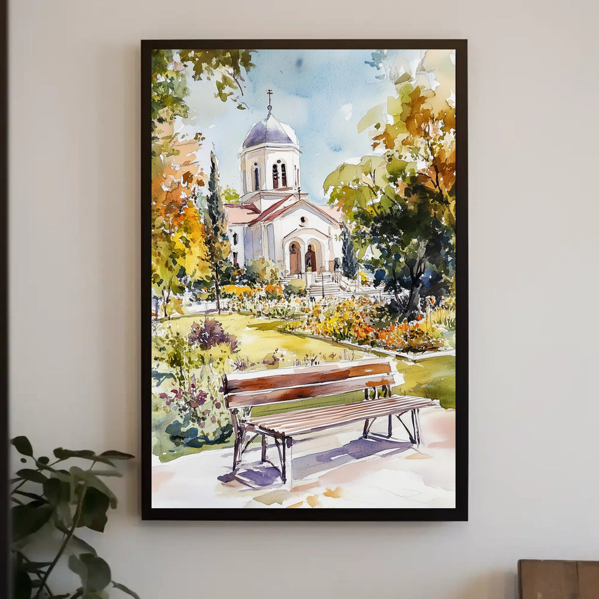 Moldova Chisinau Cathedral Park View Poster