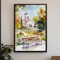 Moldova Chisinau Cathedral Park View Poster