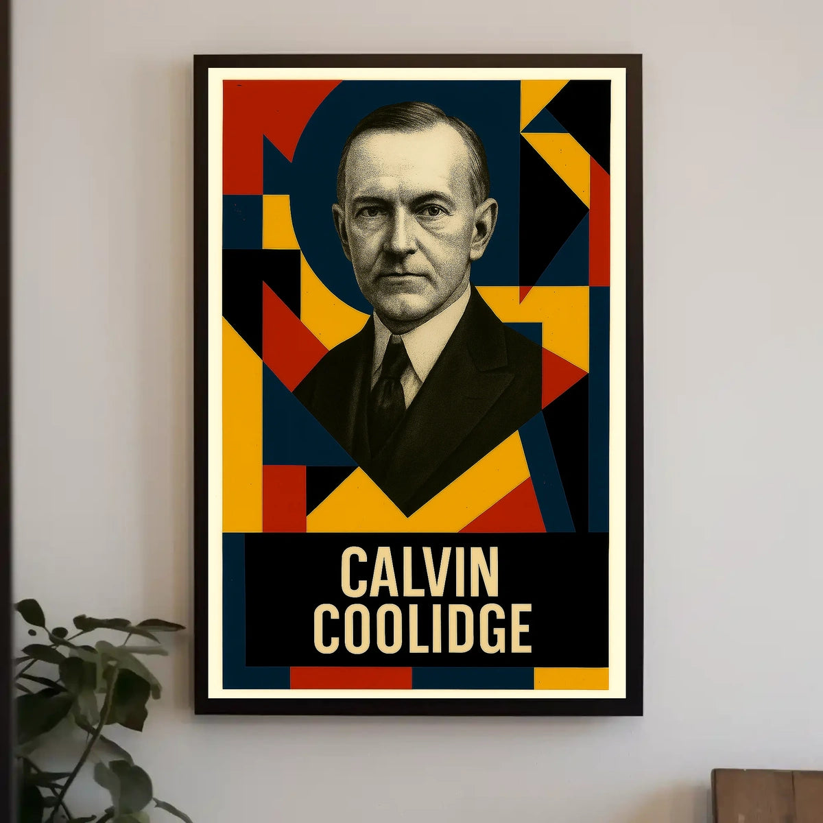 Calvin Coolidge 30th President of the United States Abstract Pop Poster